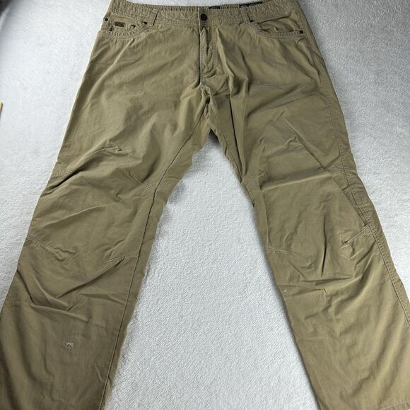 KUHL Revolvr Vintage Patina Dye Mens Tan Pants SZ 40x32 - Picture 1 of 15